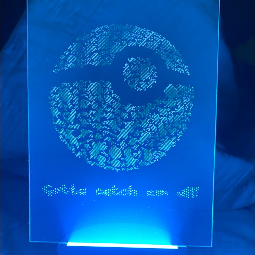 Engraved Acrylic Nightlight LED Base With Remote Color Changing Options